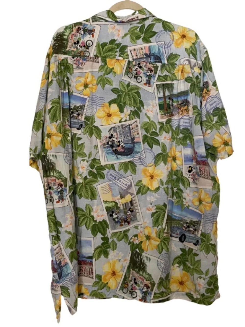 TOMMY BAHAMA Disney Hawaiian Shirt Postcard to Paradise Limited Edition XXXL